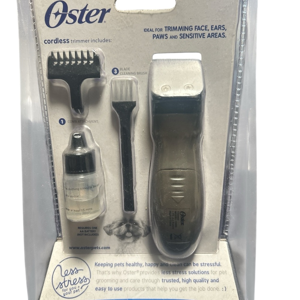 Oster Calm Trims Cordless Pet Trimmer for Face Paws and Sensitive Areas